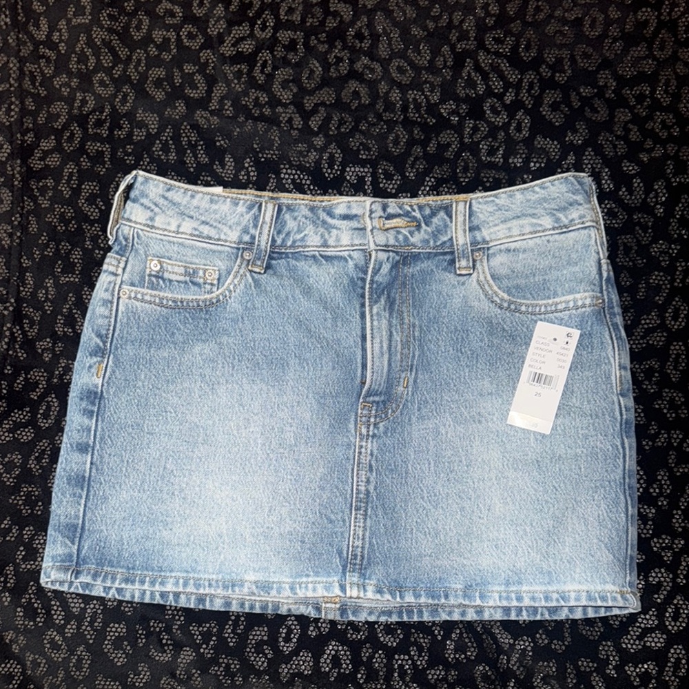 Zara Light Blue Denim Mini Skirt